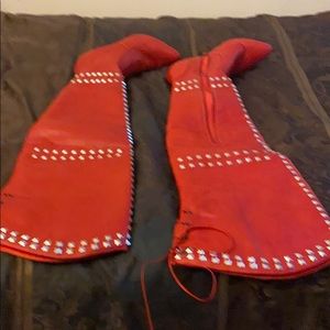 Beautiful RED boots, barely worn. 85&